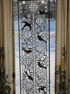 fresh snow through the Schiffer Villa panel