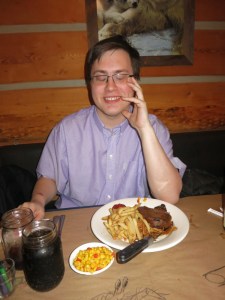 at least we didn't make him wear the birthday hat