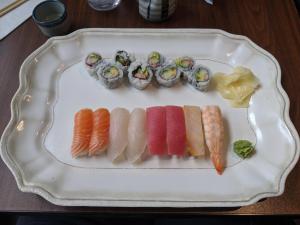 smoked eel second from right